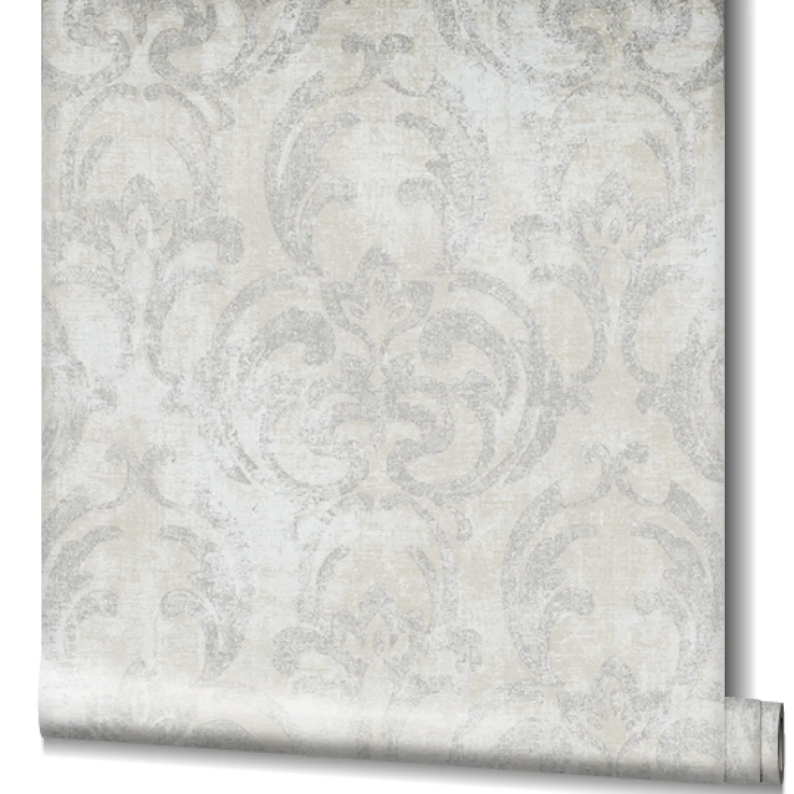 Vliestapete Ornamente Putz Optik Beige Grau Weiß 82388