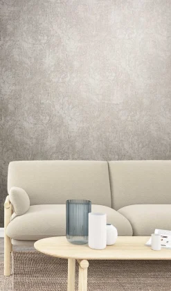 Vliestapete Ornamente Putz Optik Beige Grau Weiß 82388
