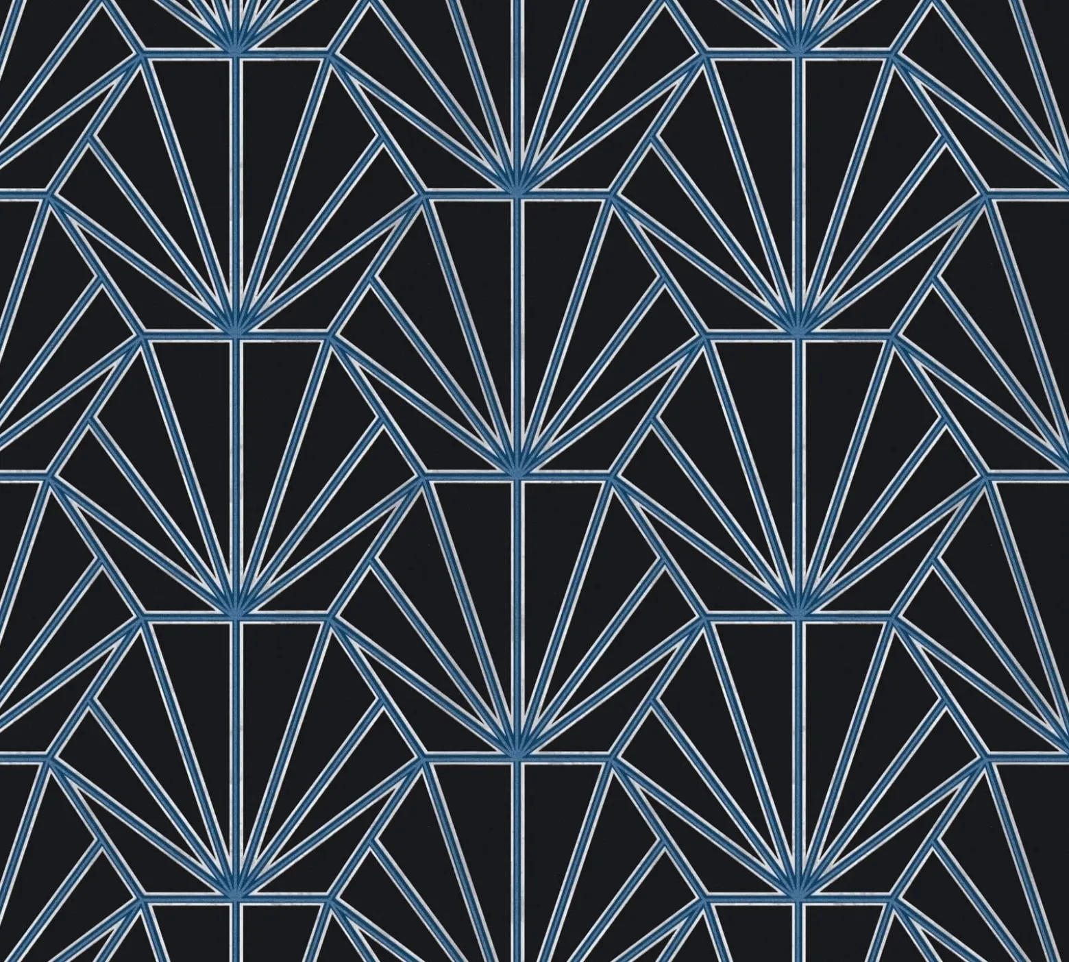 Vliestapete Ornamente schwarz blau weiß silber 37528-2