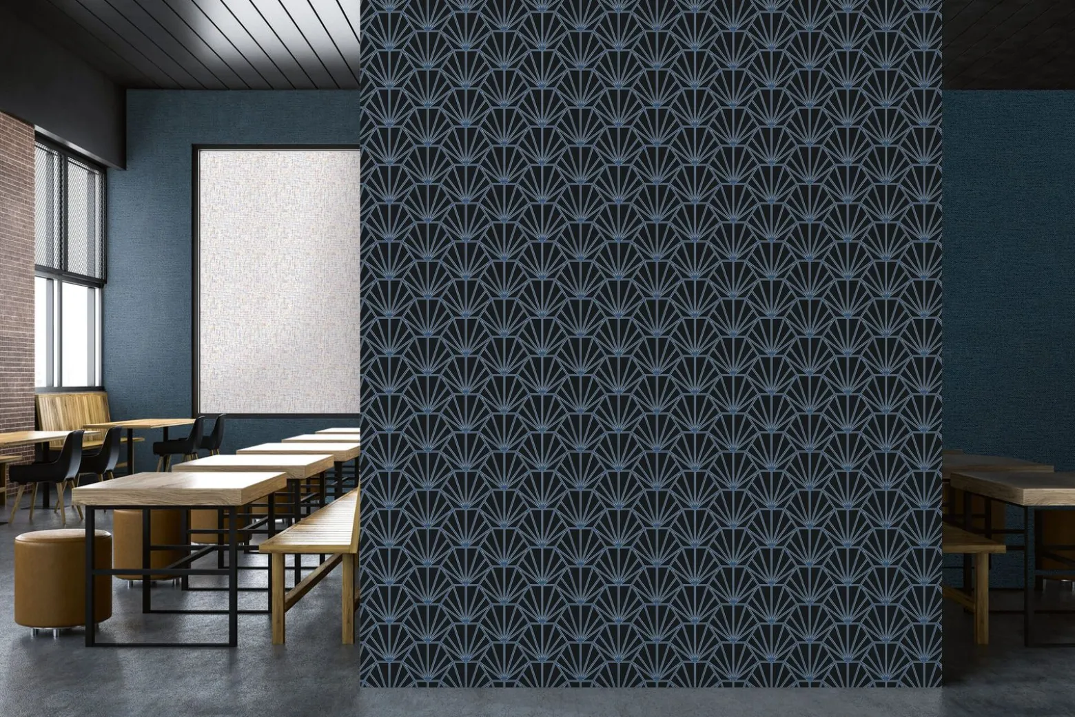 Vliestapete Ornamente schwarz blau weiß silber 37528-2