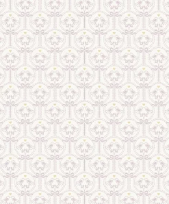 Vliestapete Ornamente Vögel Weiß Lila Gold Metallic JS3201