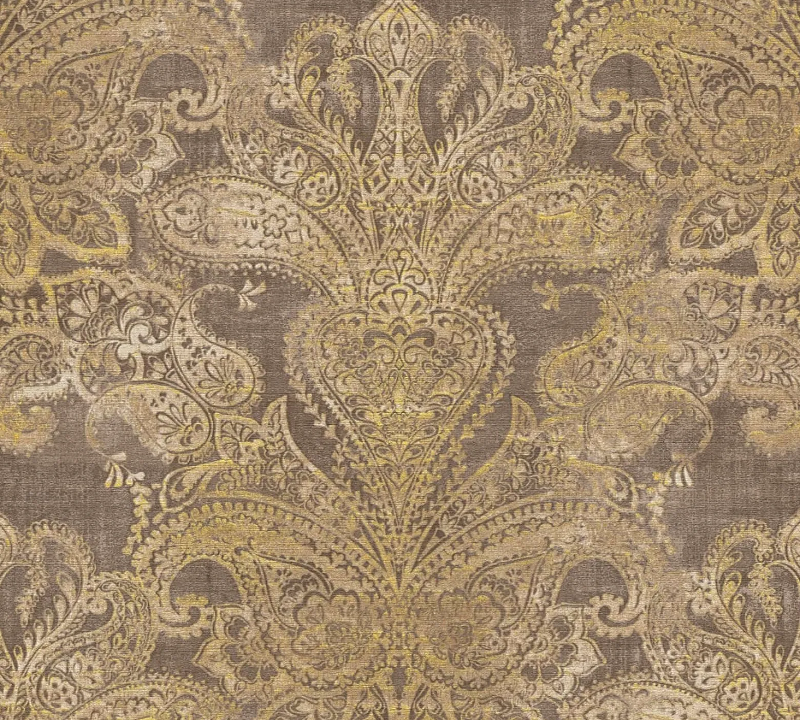 Vliestapete Paisley Metallic Braun Gold 39119-4