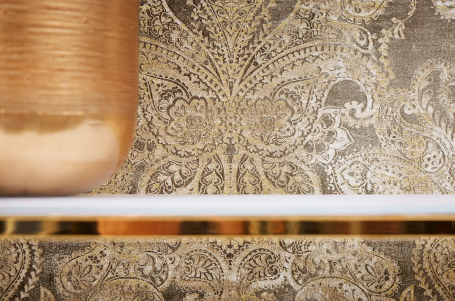 Vliestapete Paisley Metallic Braun Gold 39119-4