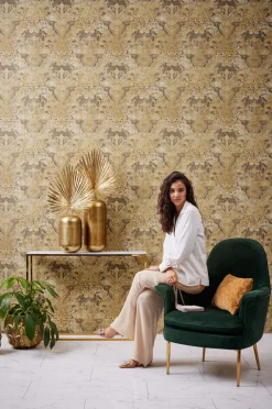 Vliestapete Paisley Metallic Braun Gold 39119-4