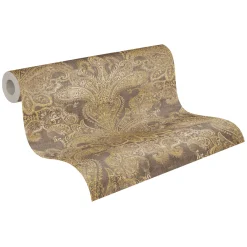 Vliestapete Paisley Metallic Braun Gold 39119-4