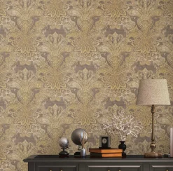 Vliestapete Paisley Metallic Braun Gold 39119-4