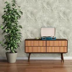 Vliestapete Palmen Blätter grün livingwalls Hygge 6385-4