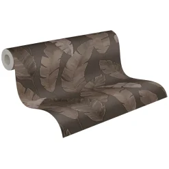 Vliestapete Palmen Blätter Tropen Braun Beige 39218-2
