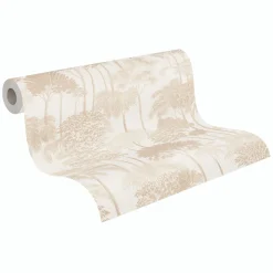 Vliestapete Palmen Dschungel Creme Beige Metallic 79162-1