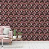 Vliestapete Palmwedel Blätter orange lila 37708-3