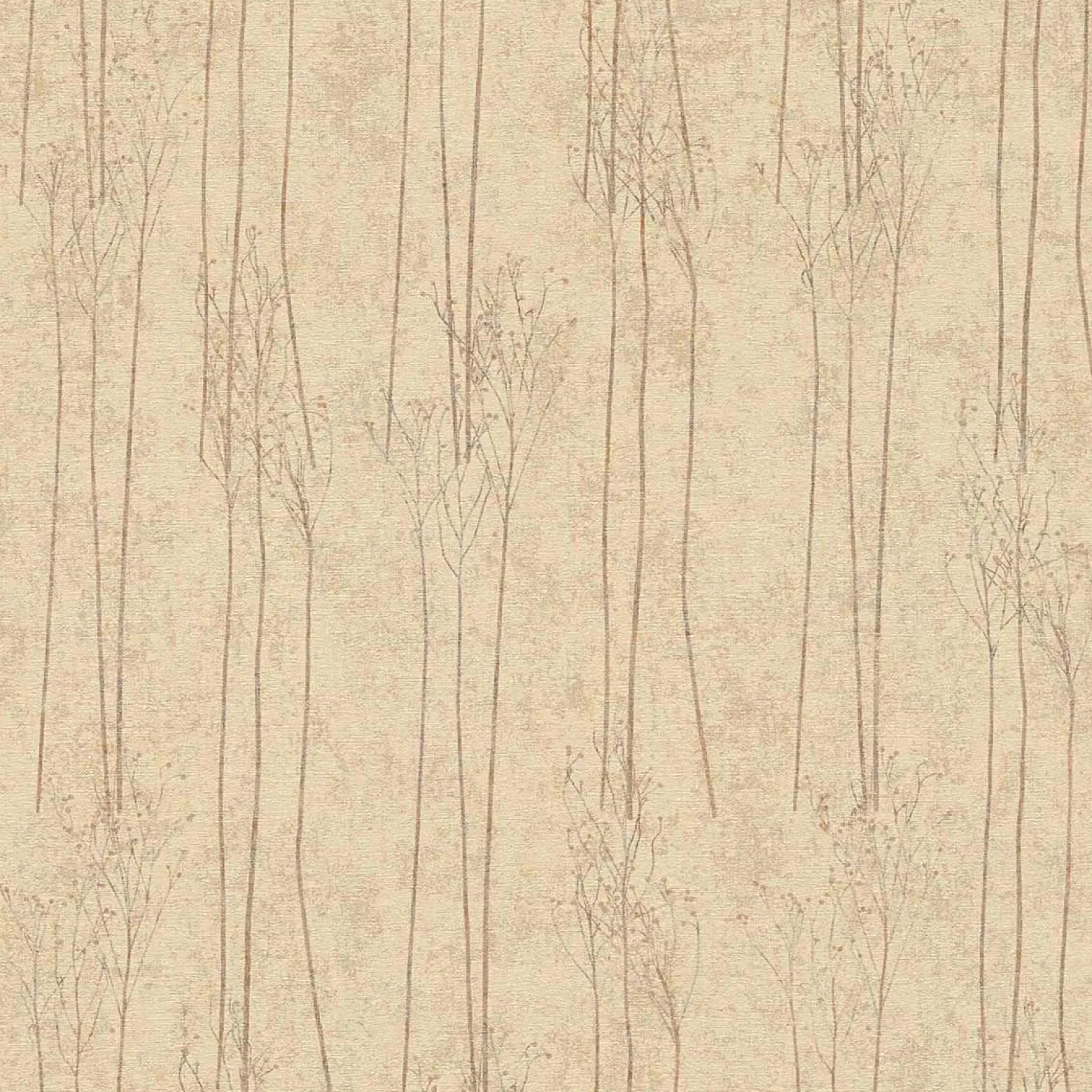 Vliestapete Pampasgras Beige Grau Glitzer 38614-1