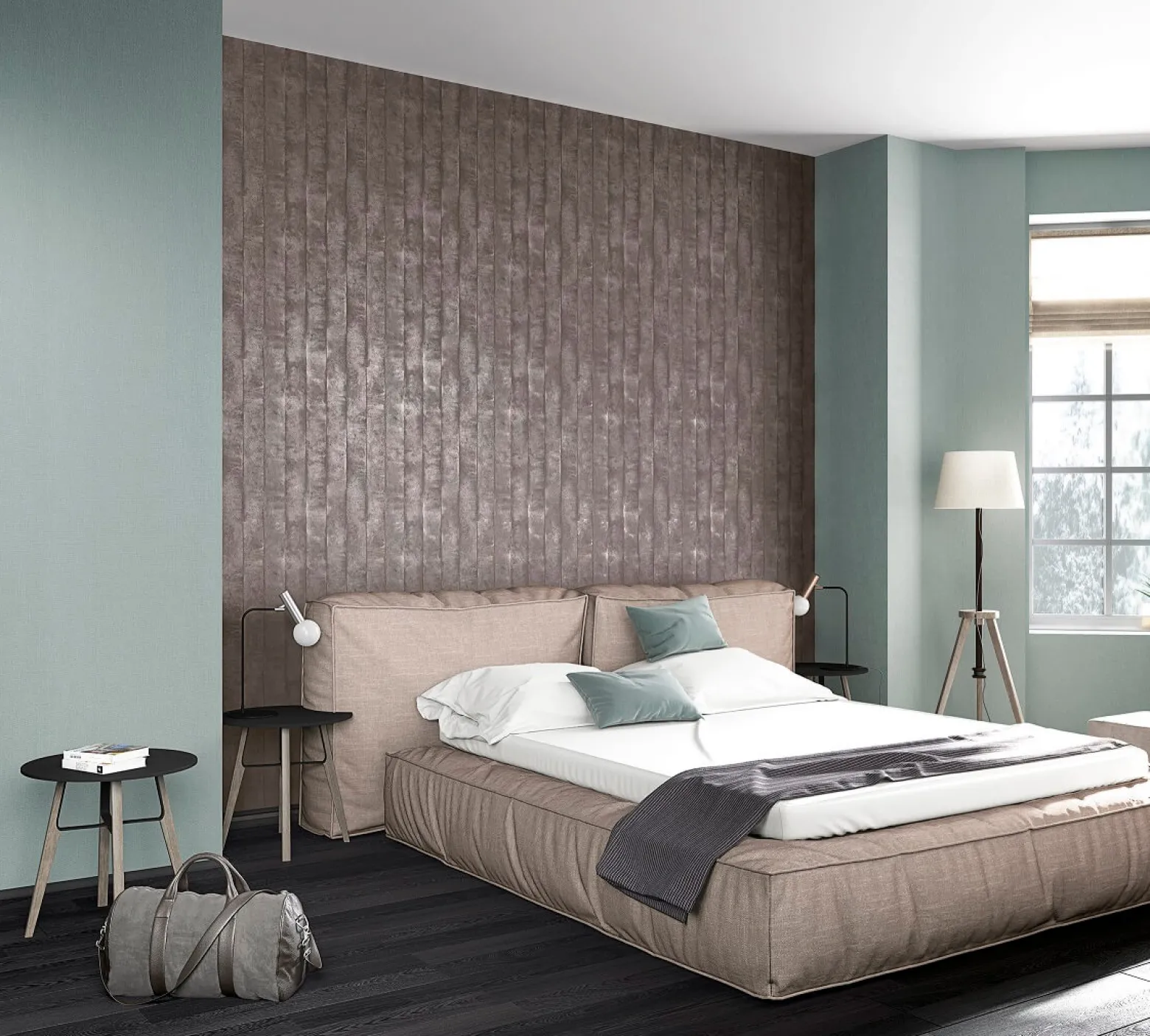 Vliestapete Paneele Beton kupfer braun metallic 31613