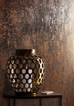 Vliestapete Patina braun kupfer metallic 31644