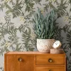 Vliestapete Pflanzen Floral Blumen Grau Grün 39424-2
