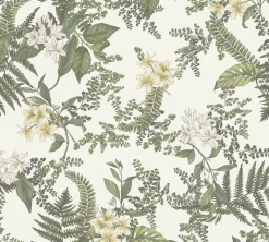 Vliestapete Pflanzen Floral Blumen Weiß Grün 39424-3