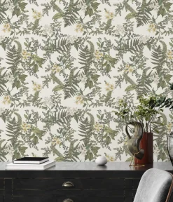 Vliestapete Pflanzen Floral Blumen Weiß Grün 39424-3