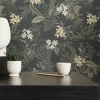 Vliestapete Pflanzen Floral Blumen Schwarz Grün 39424-4