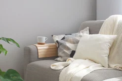Vliestapete Punkte Textil Optik Grau Weiß 39070-2