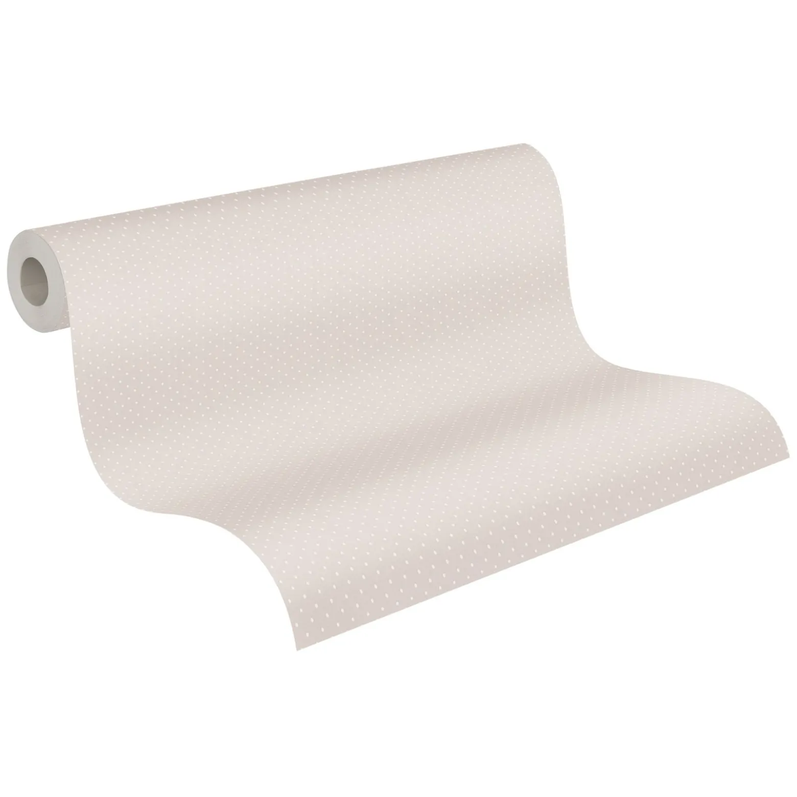 Vliestapete Punkte Textil Optik Beige Weiß 39070-4