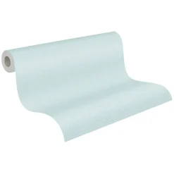Vliestapete Punkte Textil Optik Hellblau Weiß 39070-1