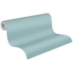 Vliestapete Punkte Textil Optik Blau Weiß 39070-5