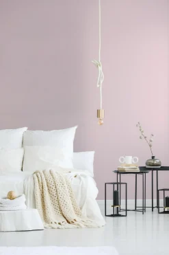 Vliestapete Punkte Textil Optik Rosa Weiß 39070-3