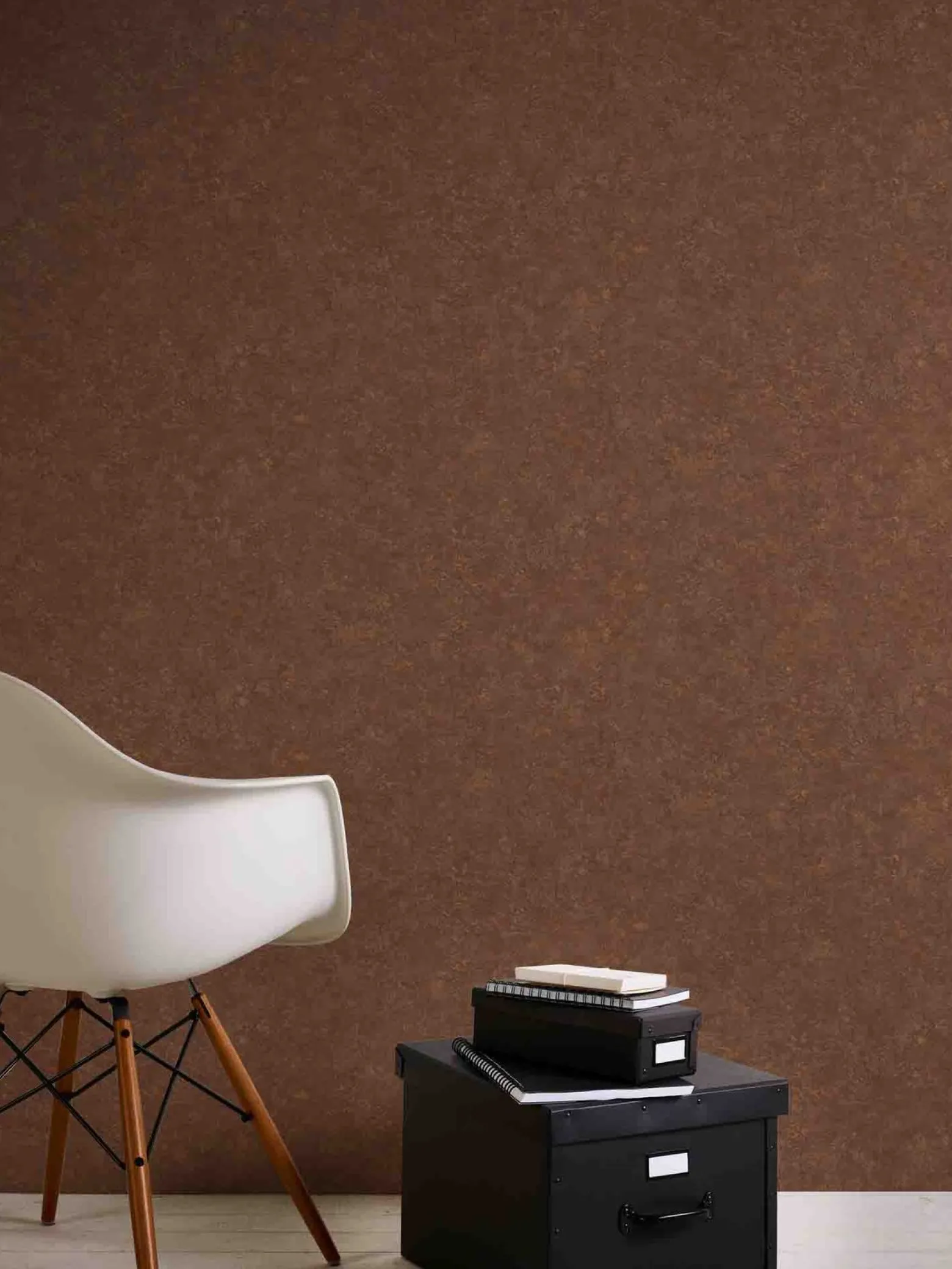 Vliestapete Putz Optik braun gold 37744-1