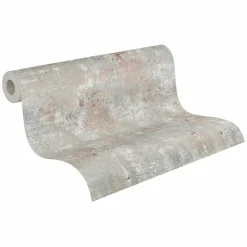 Vliestapete Putz Optik Grau Kupfer Metallic 39670-2