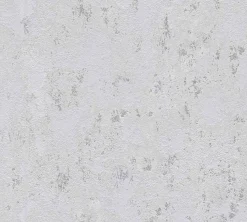 Vliestapete Putz Optik Grau Silber Metallic 39387-2