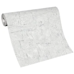 Vliestapete Putz Optik Hellgrau Silber Metallic 10315-31