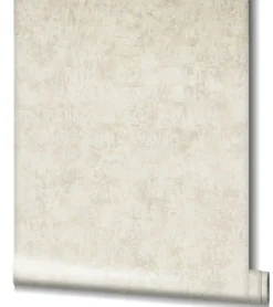 Vliestapete Putz Optik Schrift Beige Weiß Metallic 82365