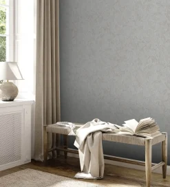 Vliestapete Putz Optik Uni Dunkelgrau Glitzer 39035-1
