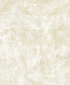 Vliestapete Putz Struktur Creme Gold Metallic A56101