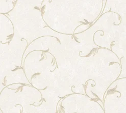 Vliestapete Ranken Barock beige gold Glitzer 30418-2