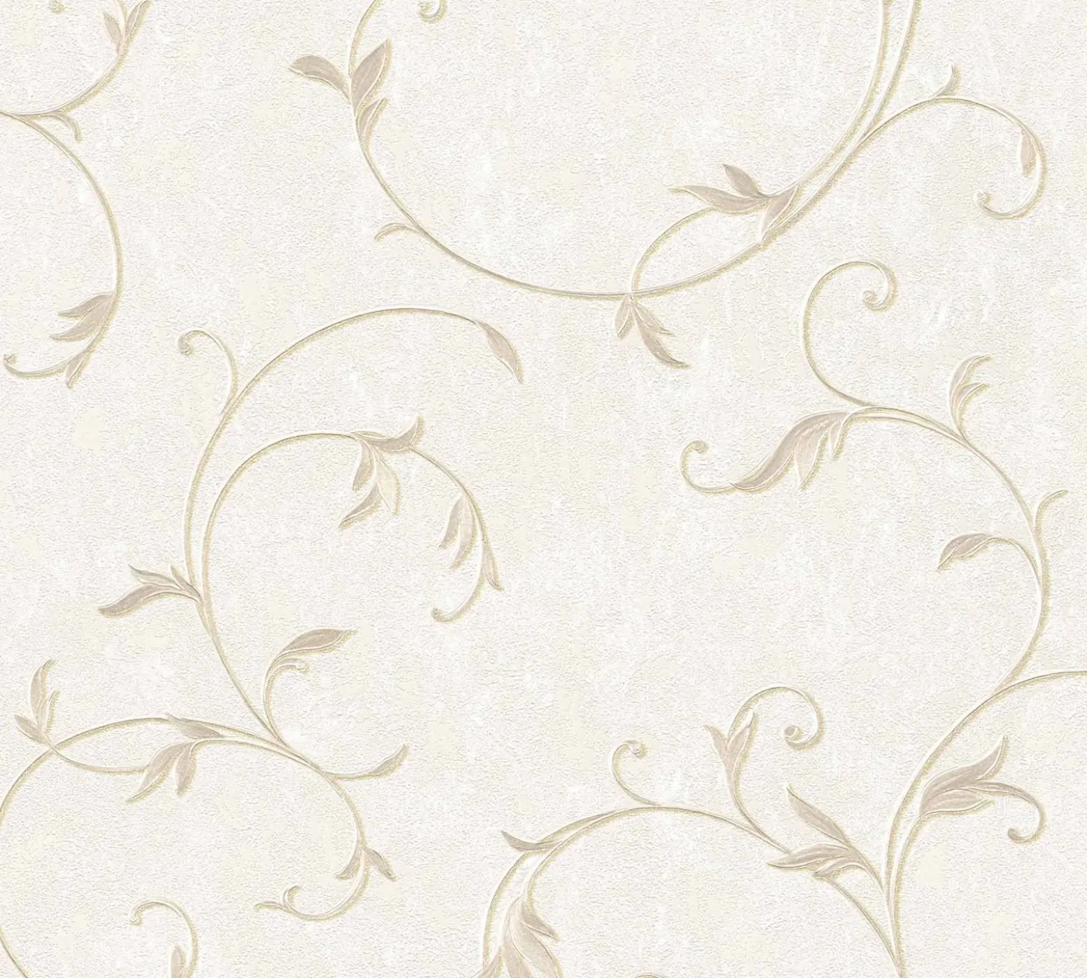 Vliestapete Ranken Barock beige gold Glitzer 30418-2