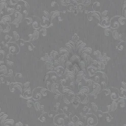 Vliestapete Ranken Floral anthrazit Marburg 58225