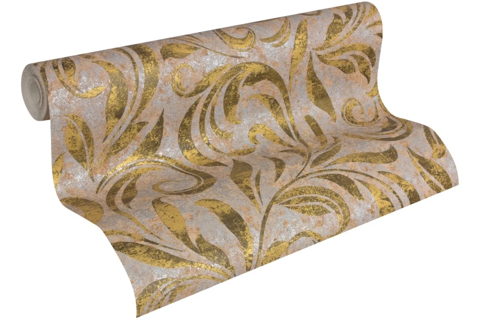 Vliestapete Ranken Vintage silber gold Glanz 95940-5
