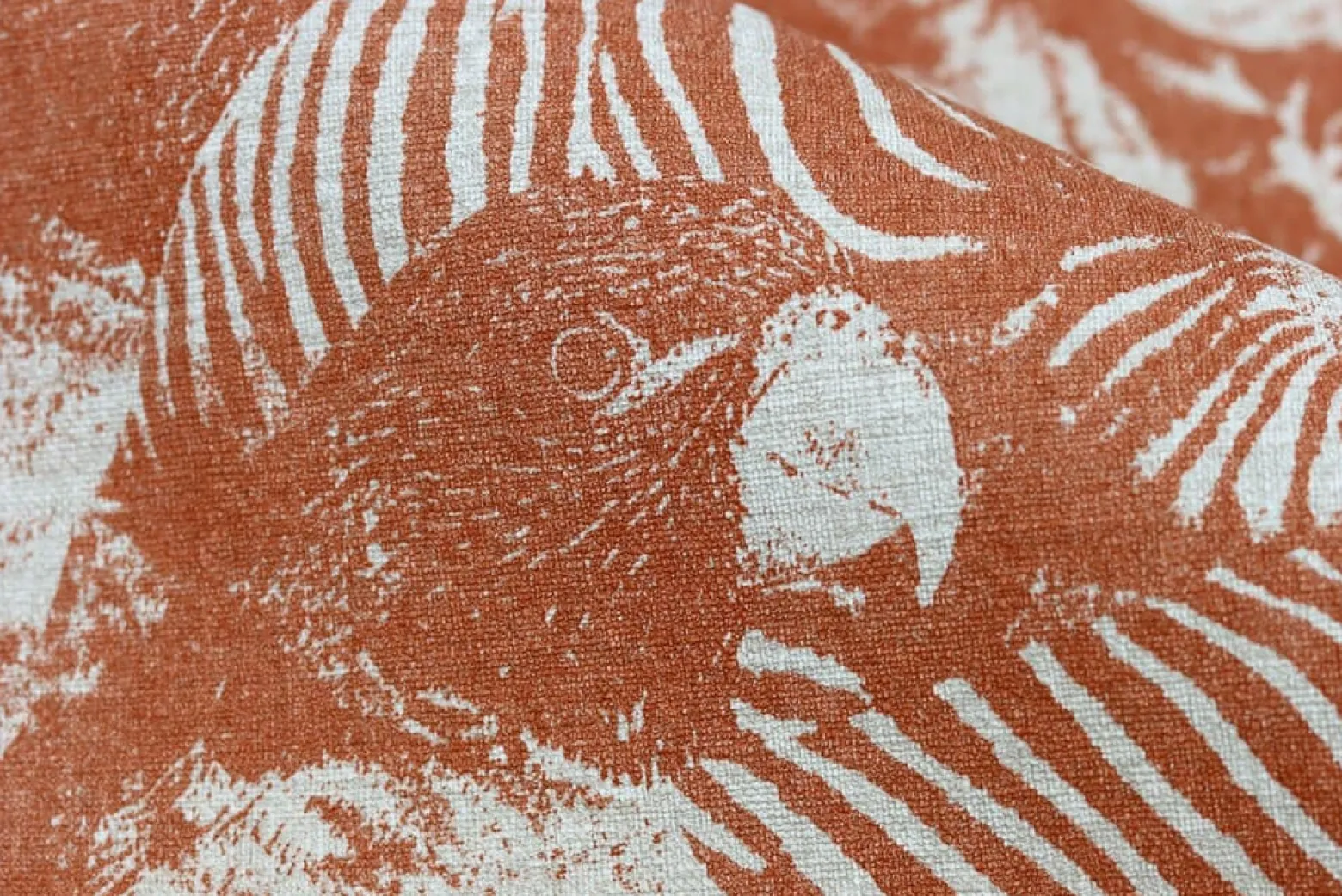 Vliestapete Rasch Afrika Tiger Vögel orange-rot 704723