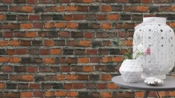 Vliestapete Rasch Backsteine braun grau rot 428063