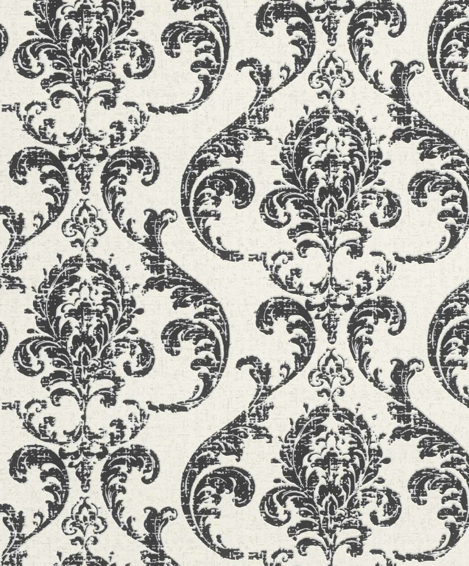 Vliestapete Rasch Barock Muster Weiß Schwarz 315608