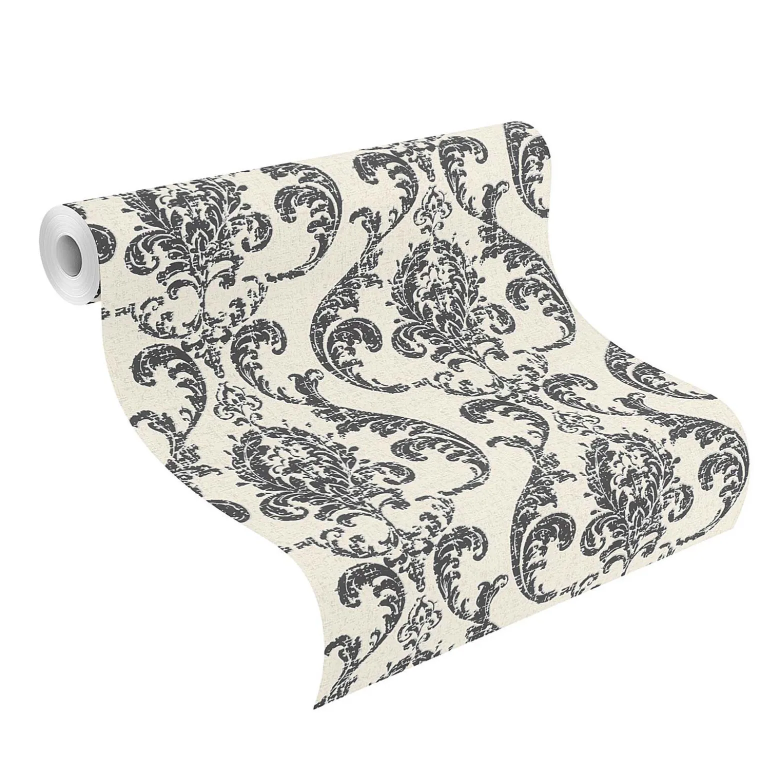 Vliestapete Rasch Barock Muster Weiß Schwarz 315608