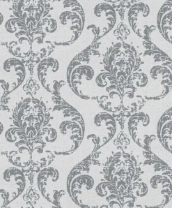 Vliestapete Rasch Barock Muster Grau Silber 315615