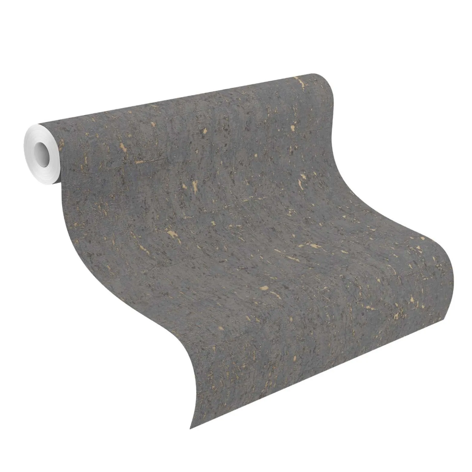 Vliestapete 538359 Rasch Beton Optik Schwarz Gold