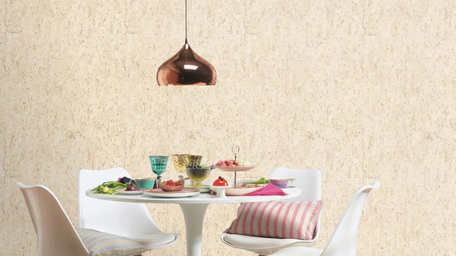 Vliestapete 538328 Rasch Beton Optik Perlbeige Gold