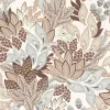 Vliestapete Rasch Blattmuster Creme Braun Grün 866223