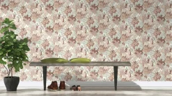 Vliestapete Rasch Blattmuster Creme Braun Grün 866223