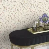 Vliestapete Rasch Blätter Aquarell Creme Grün Rosa 486155