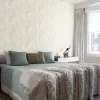 Vliestapete 537338 Rasch Blätter Beige Grau