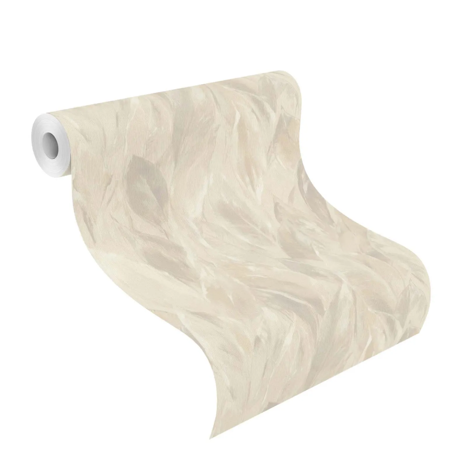 Vliestapete 537338 Rasch Blätter Beige Grau
