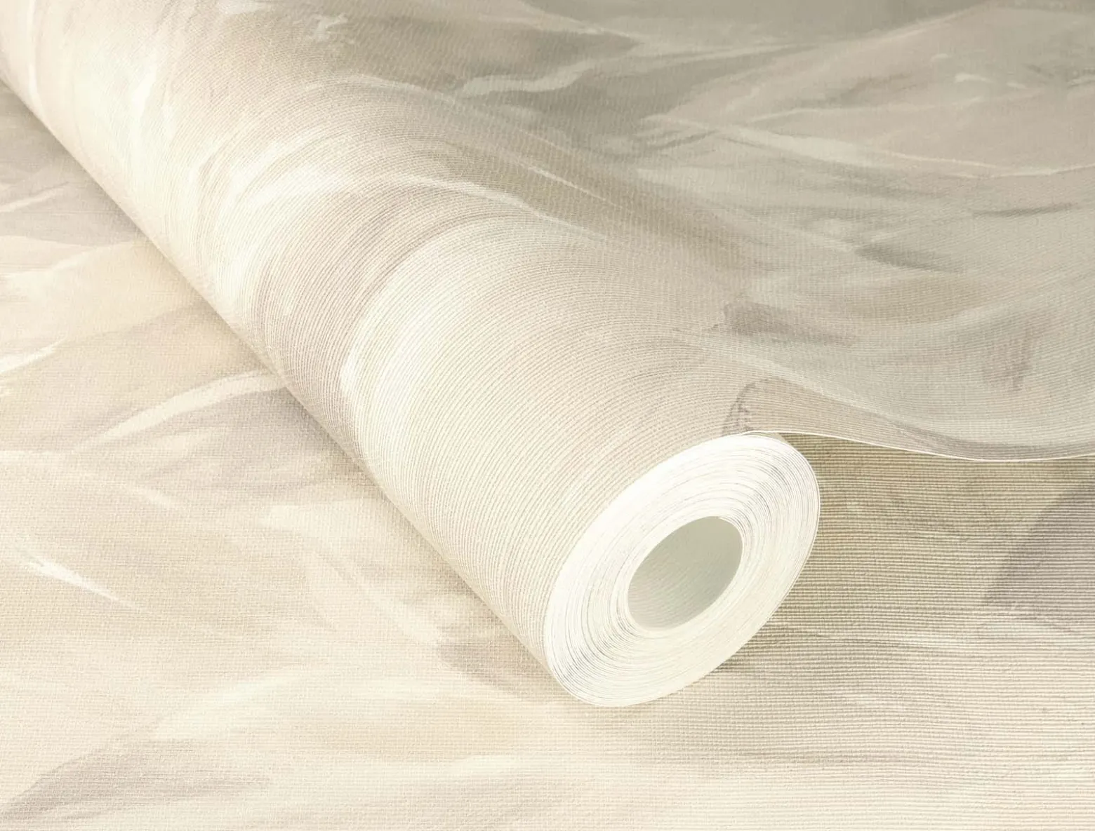 Vliestapete 537338 Rasch Blätter Beige Grau
